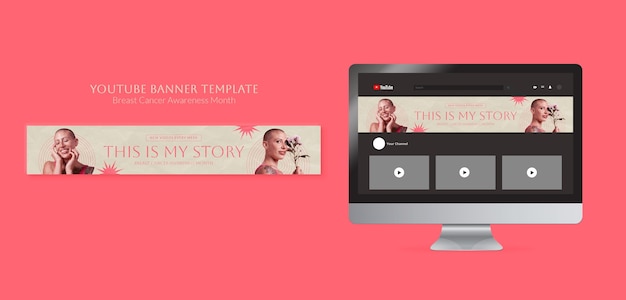 Free PSD breast cancer awareness template design