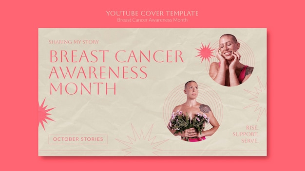 Free PSD breast cancer awareness template design