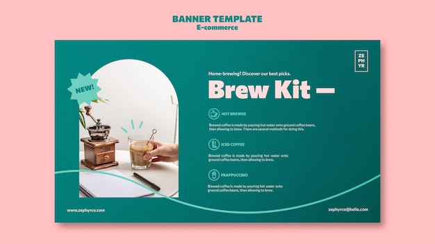 Free PSD brew kit banner template