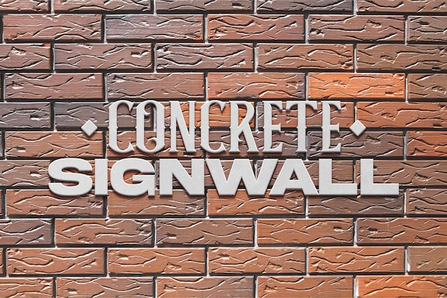 Bricks texture logo effect design