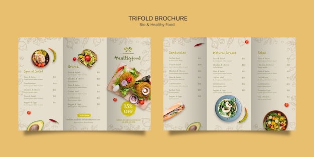 Healthy and Bio Food Brochure Template â Free PSD Download