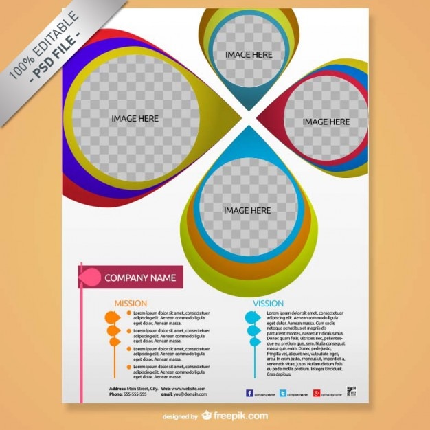 Free PSD brochure mock-up creative design