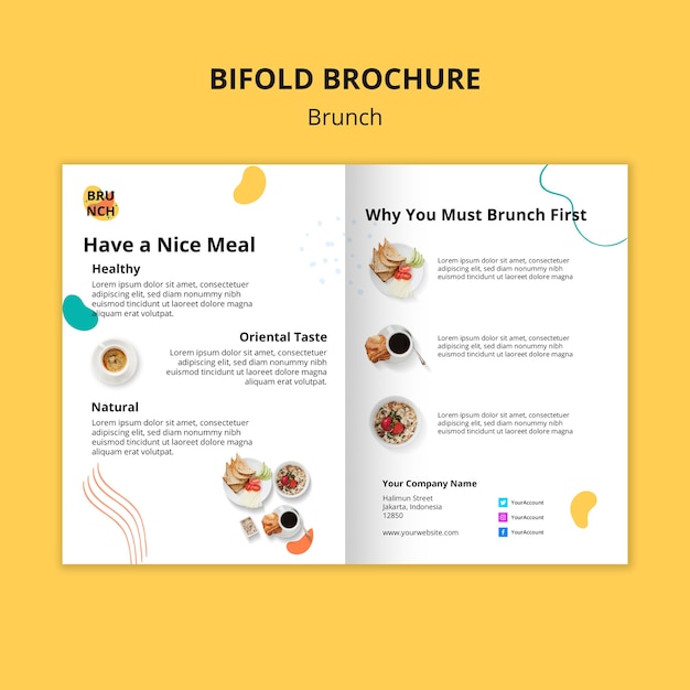 brochure template for brunch