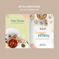 Free PSD brochure template with healthy food concept