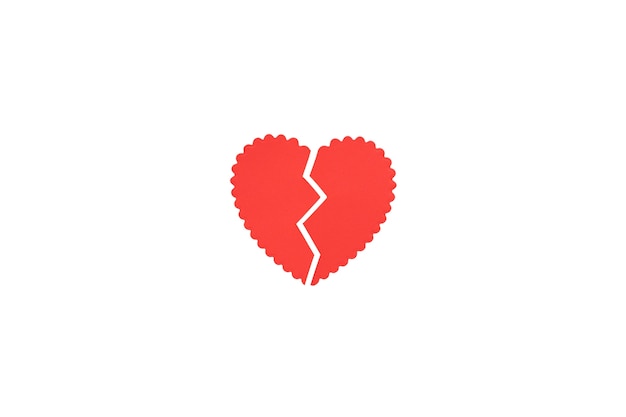 Free PSD broken heart isolated