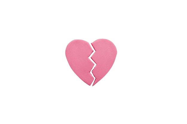 Free PSD broken heart isolated