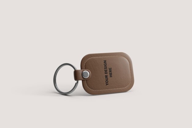 Download Free Psd Leather Keychain Mockup Template