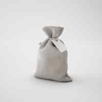 Free PSD brown sack with paper tag