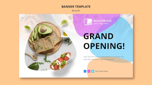 Brunch banner template design