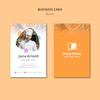 Free PSD brunch business card template design