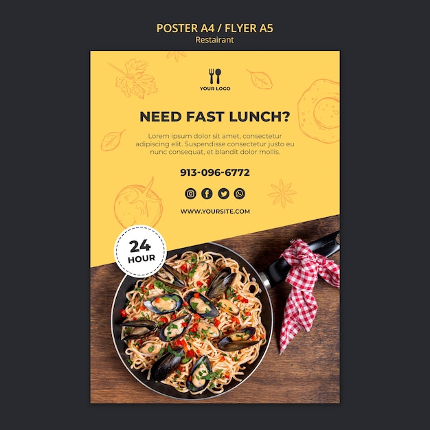 Brunch concept flyer template