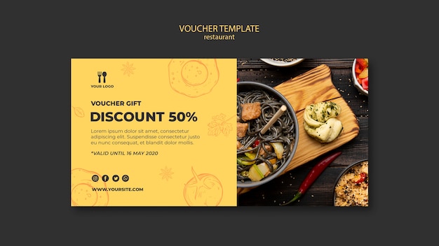 Brunch concept voucher template