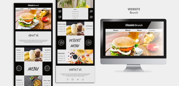 Brunch concept website template