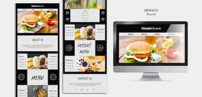 Free PSD brunch concept website template