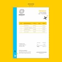 Free PSD brunch invoice with costs template