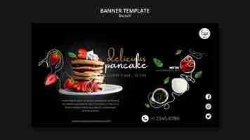 Free PSD brunch restaurant design banner template