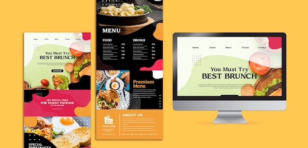 Free PSD brunch web concept template