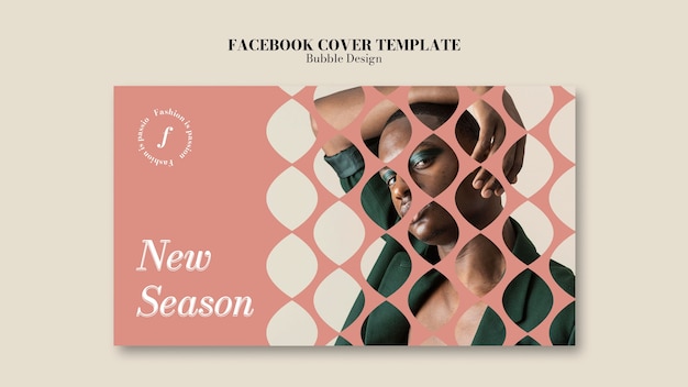 PSD gratuito copertina facebook con design a bolle
