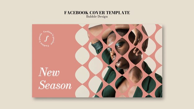 Bubble design facebook cover