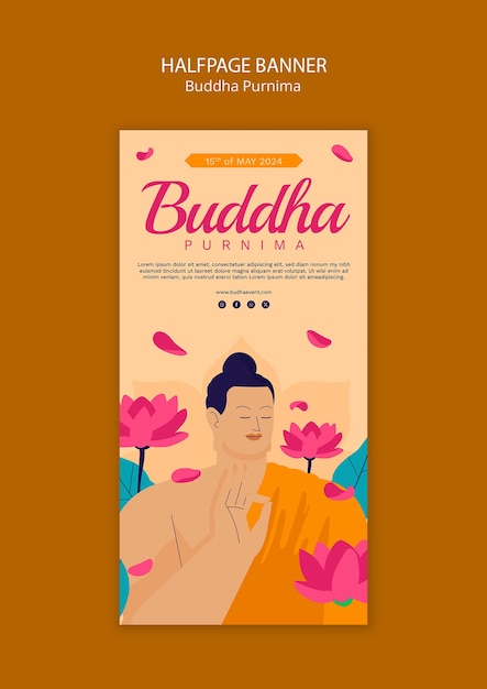 Buddha purnima ceremony template