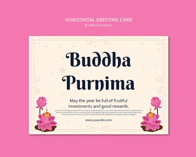 PSD gratuito modello della cerimonia di buddha purnima