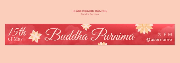 Free PSD buddha purnima template design