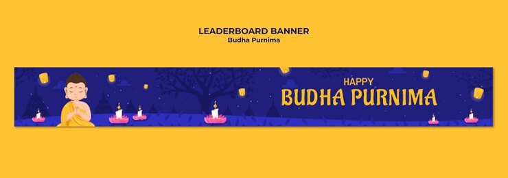 मुफ़्त PSD बुद्ध पूर्णिमा टेम्पलेट डिज़ाइन