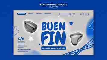 Free PSD buen fin template design