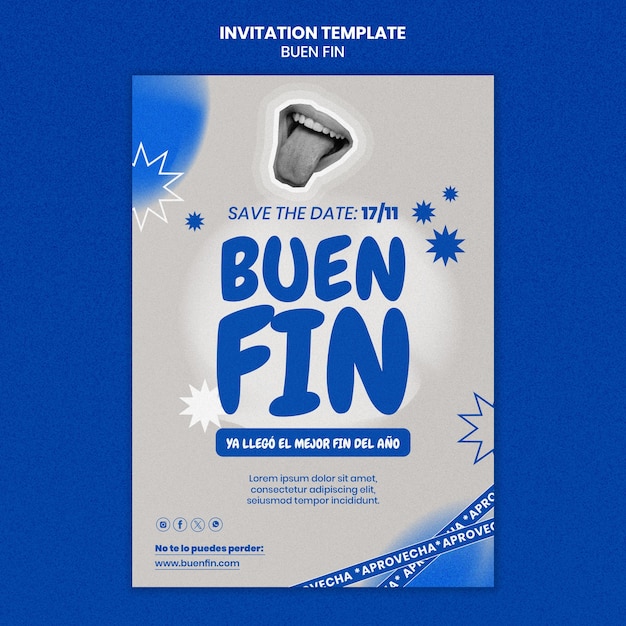 Free PSD buen fin template design