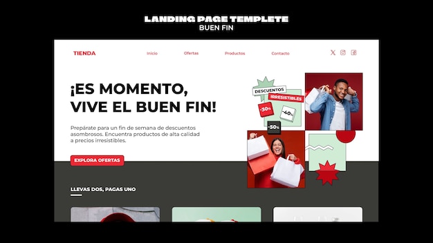 Free PSD buen fin template design