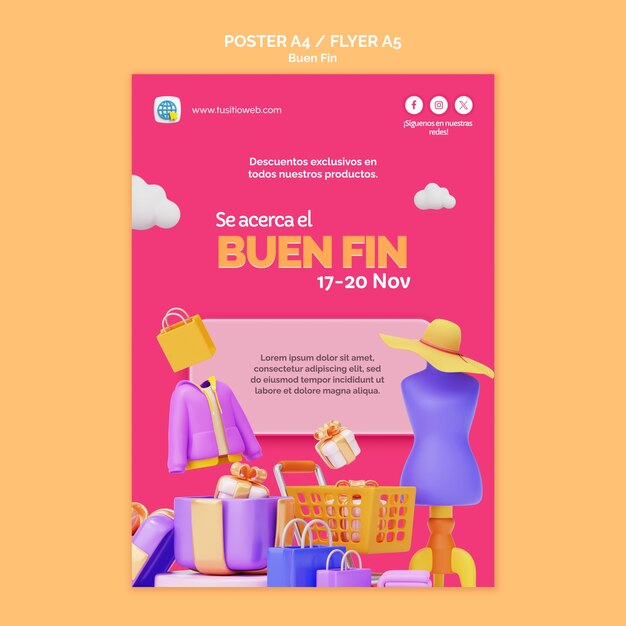 Buen fin template design