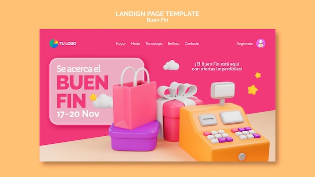 Free PSD buen fin template design