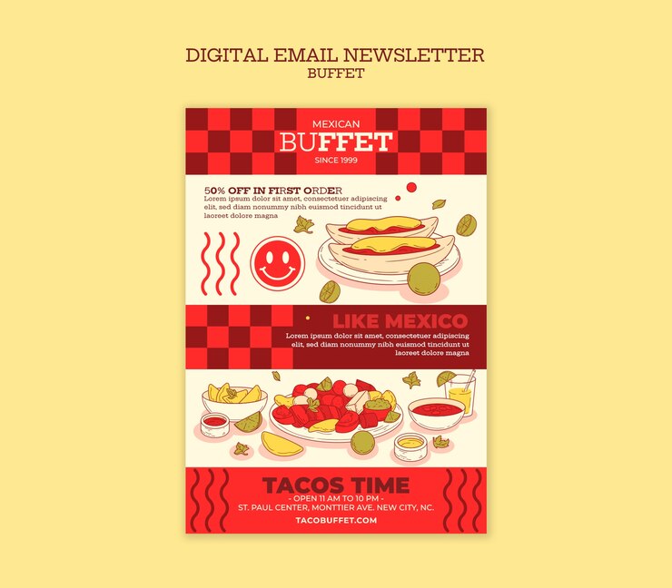 Free PSD buffet template design