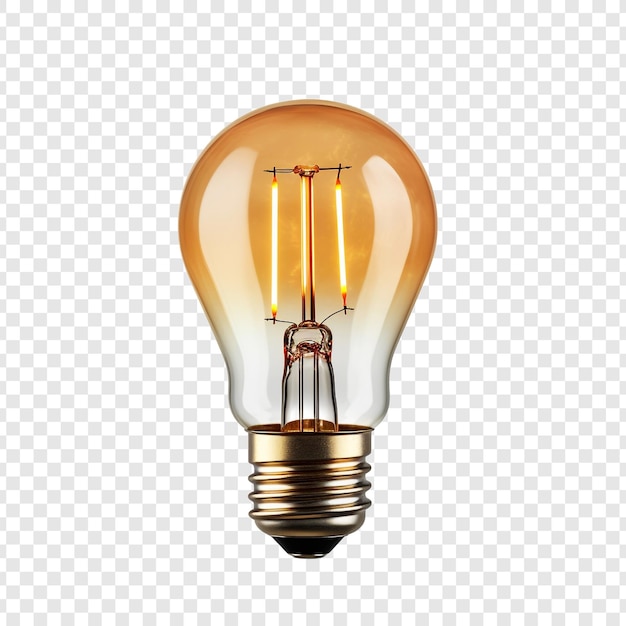 PSD gratuito lampadina isolata su sfondo trasparente
