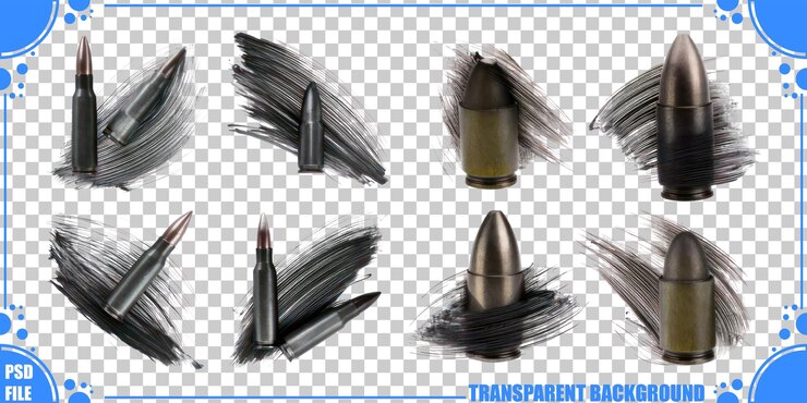 Free PSD bullet designs with artistic brush strokes