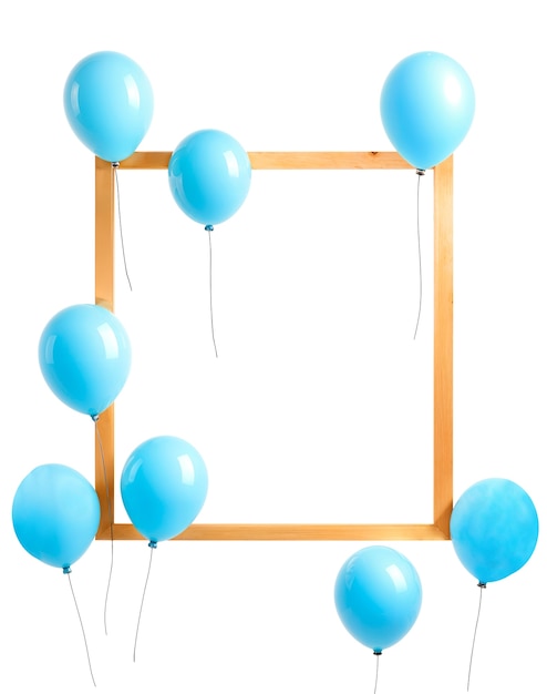 bunch of floating balloons isolated