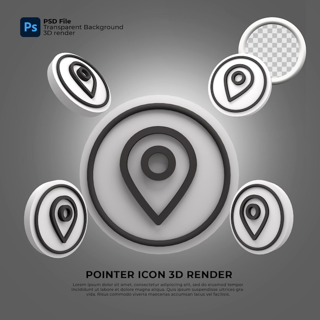 Bundle of icon pointer png for social media elements