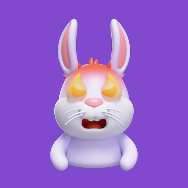 Free PSD bunny emoji icon rendering