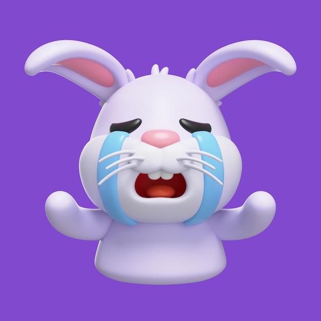 Free PSD bunny emoji icon rendering