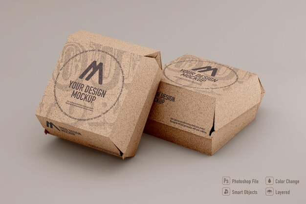 Download Free Psd Packaging For Hamburgers Or Fast Food For Kids