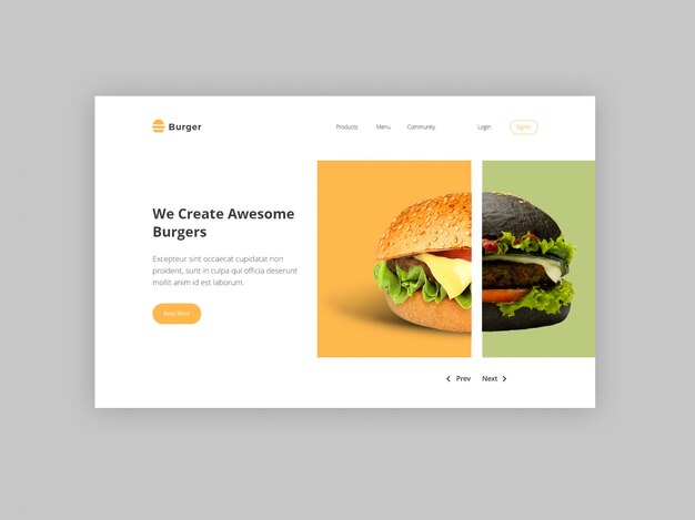 Burger hero banner template