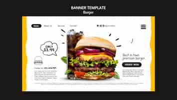 Free PSD burger restaurant landing page template