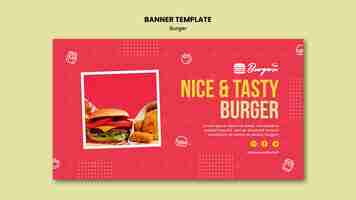 PSD gratuito banner modello ristorante hamburger