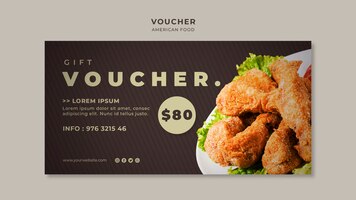 Free PSD burger voucher template