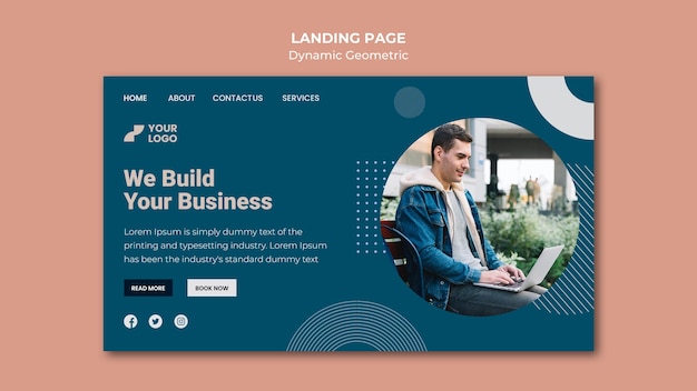 Free PSD business ad template landing page