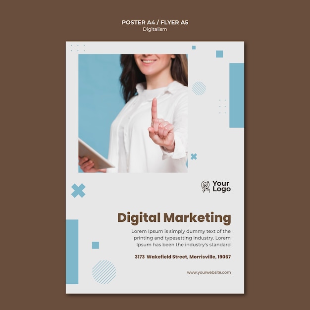 Free PSD business ad template poster