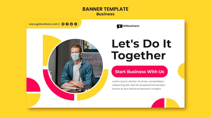 Free PSD business advice banner template