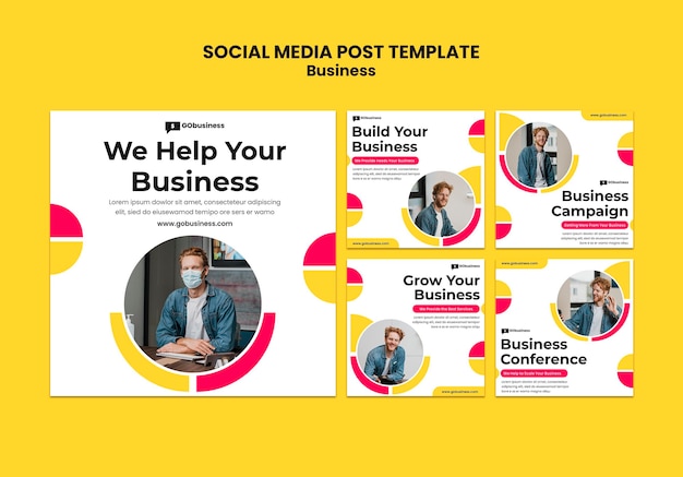 Free PSD business advice social media post tempalte