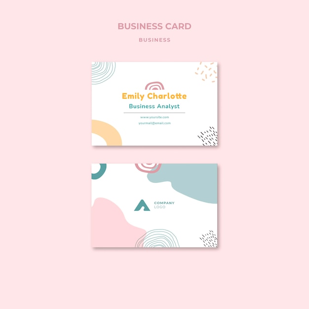 Business analyst business card template