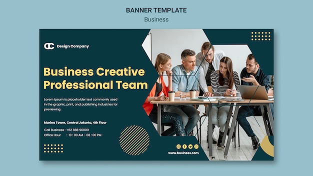 Business banner template – Free PSD download for PSD templates